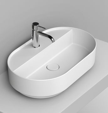 Ceramica Dolomite Noemi umývadlo 65x40 cm oválny pultové umývadlo biela matná D312041