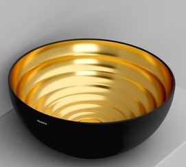 Ceramica Dolomite MOVE umývadlo 44x44 cm okrúhly pultové umývadlo čierna matná D3107NO