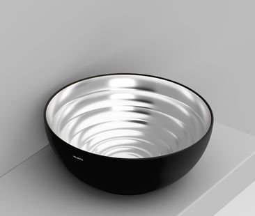 Ceramica Dolomite MOVE umývadlo 44x44 cm okrúhly pultové umývadlo čierna D3107NA