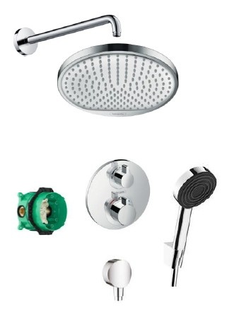 Hansgrohe Crometta sprchová súprava podomietková s termostatom s dažďovou sprchou chrómová 88002361