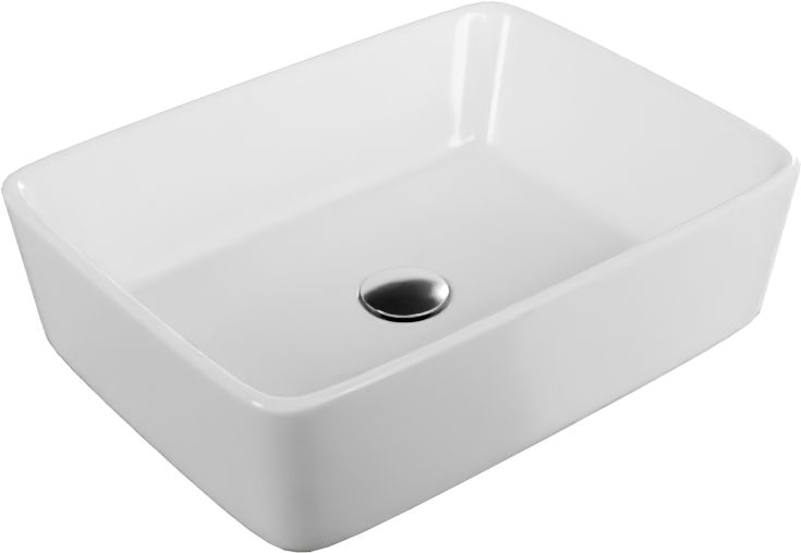 Actima Forka umývadlo 48x37 cm obdĺžnik pultové umývadlo biela lesklá CEAC.3402.480.WH