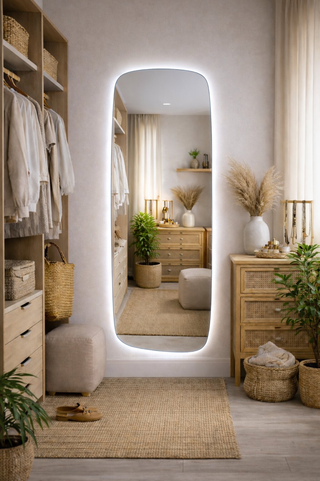 Baltica Design Stone Calm zrkadlo 50x155 cm s osvetlením 5904107933214