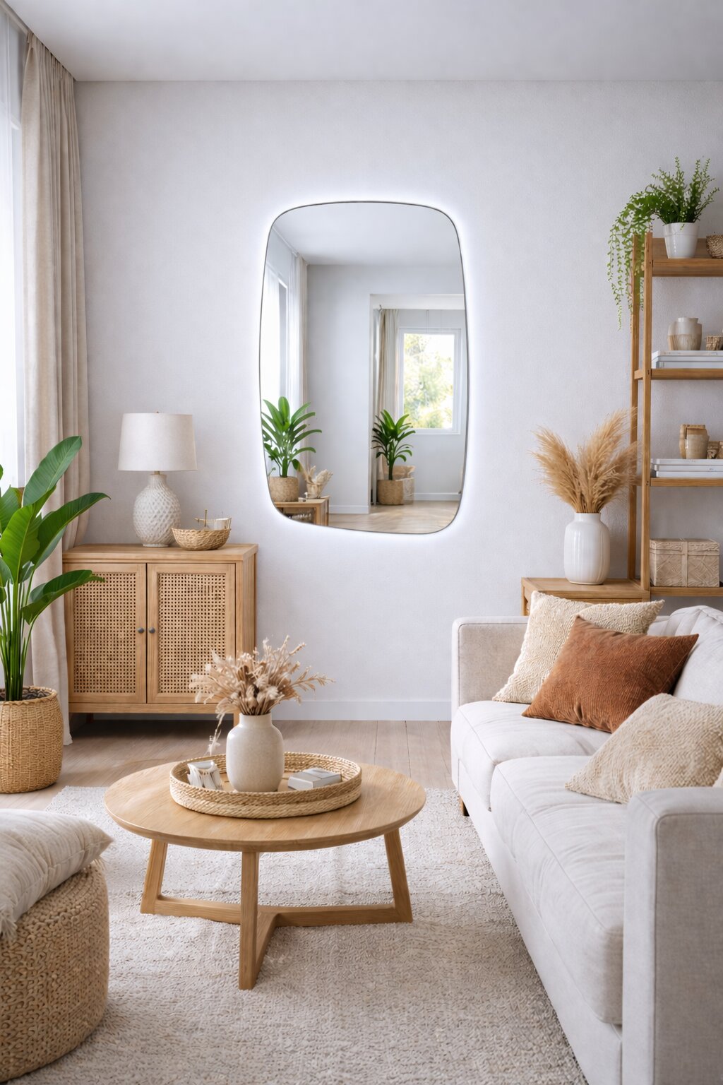 Baltica Design Stone Calm zrkadlo 60x90 cm s osvetlením 5904107933184