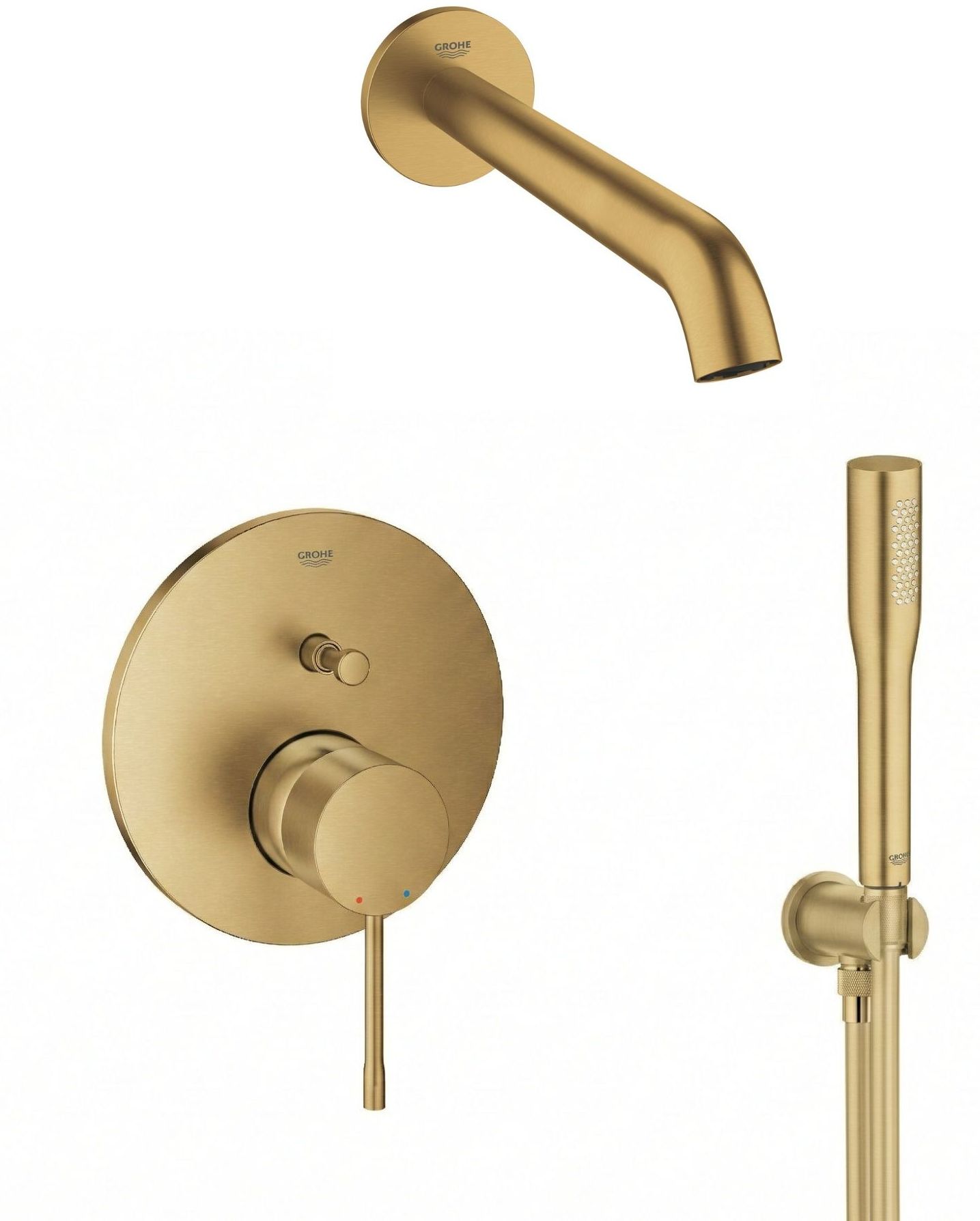 Súprava vaňová/sprchová batéria Grohe Essence 24058GN1, výtoková rúra batérie Grohe Essence 13449GN1, 26658GN0, 27400GN0, 28362GL1