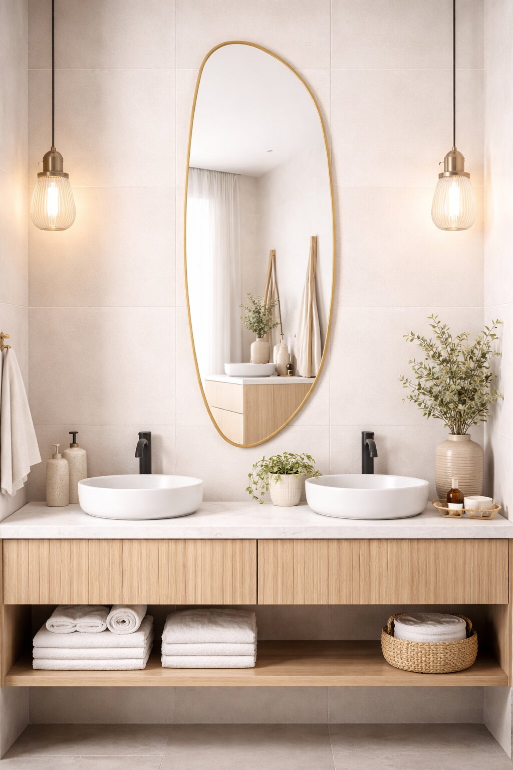 Baltica Design Stone Fluid zrkadlo 50x155 cm zlatá 5904107933030