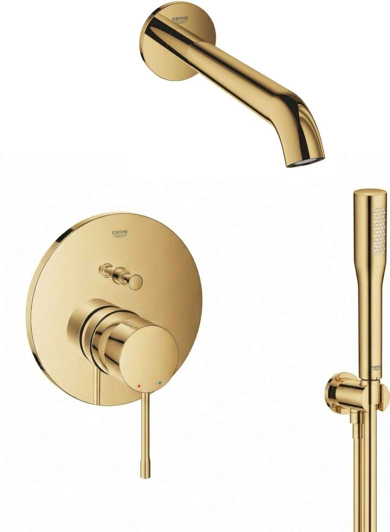 Súprava vaňová/sprchová batéria Grohe Essence 24058GL1, výtoková rúra batérie Grohe Essence 13449GL1, 26658GL0, 27400GL0, 28362GL1