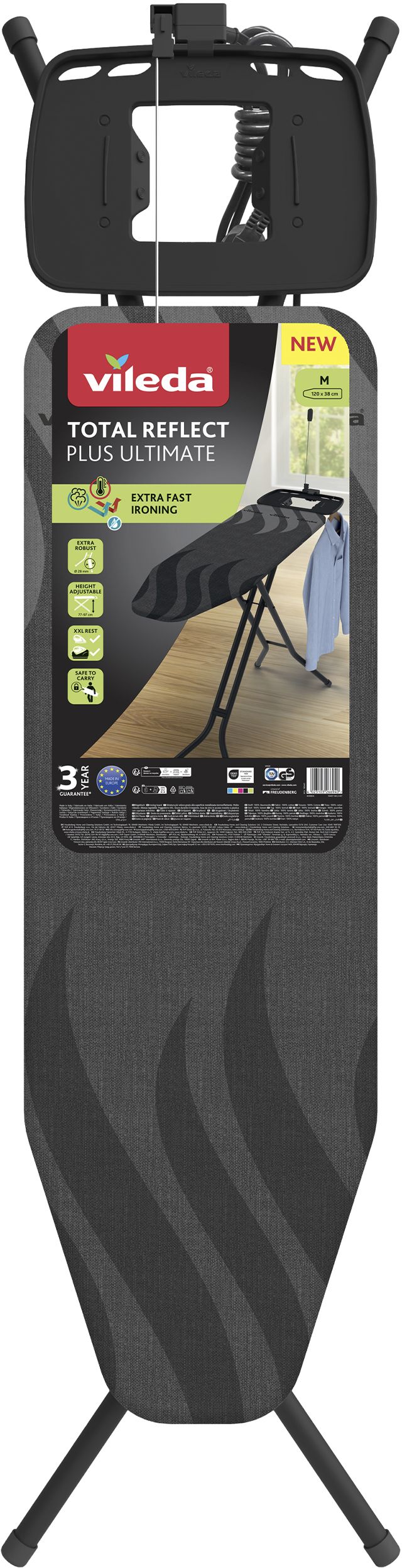 Vileda Total Reflect Ultimate Plus M žehliaca doska 120x38 cm 183442