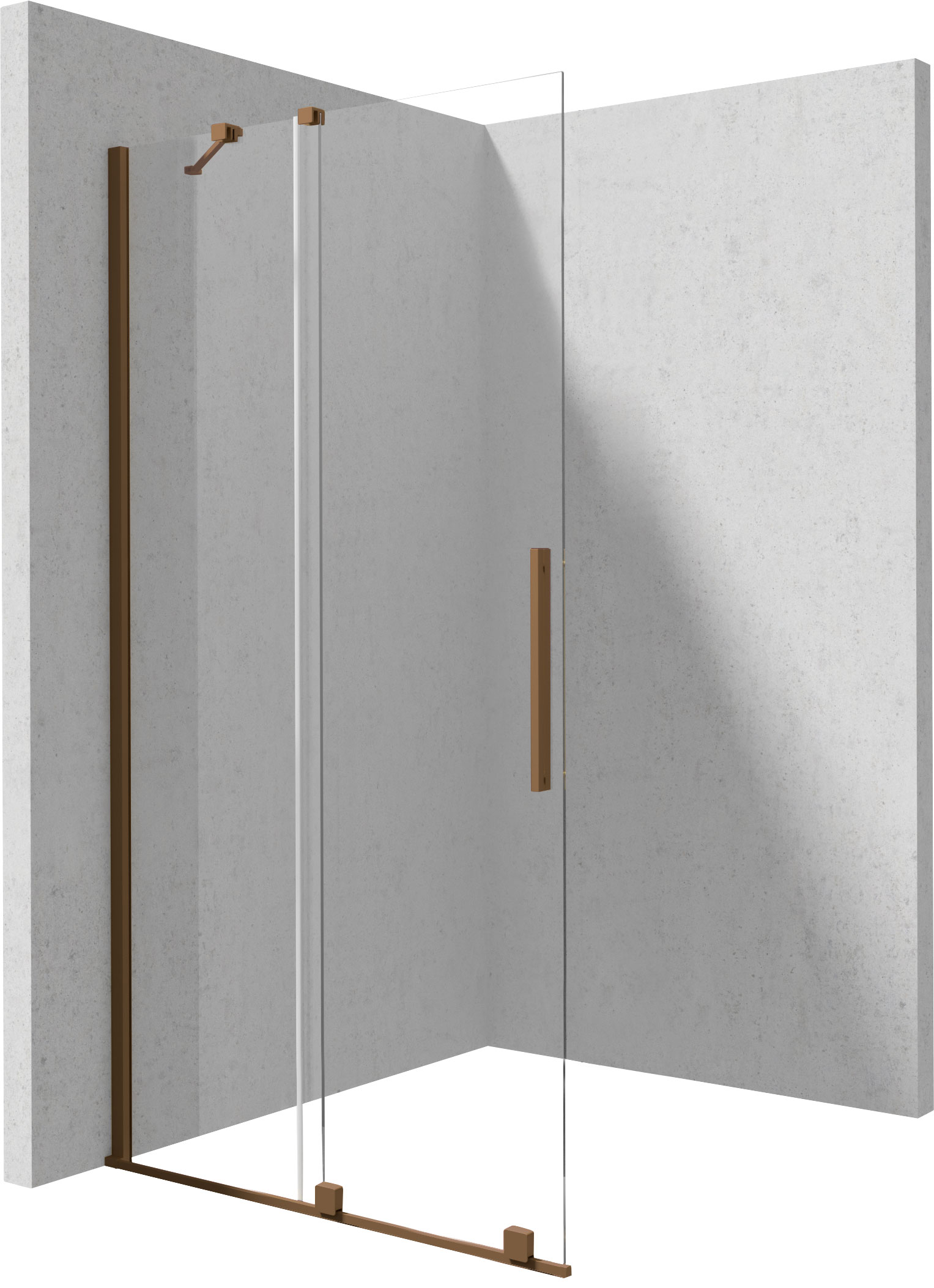 Deante Prizma stena sprchového kúta walk -in 120 cm hnedá brúsený/sklo priehľadné KTJ_C32R