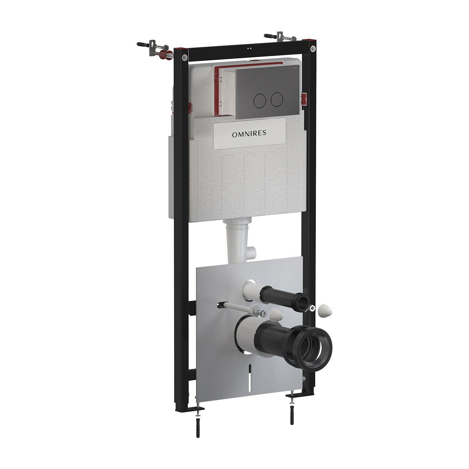 Omnires Eco Flush Set podomietkový konšrukcia so splachovacím tlačidlom pre nástennú misu STFWCECO1R45-RAT