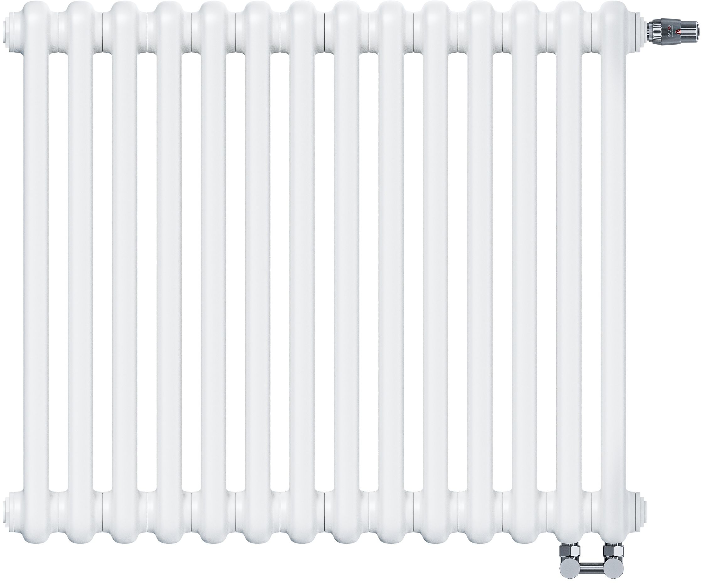 Irsap Tesi 2 ohrievač do miestnosti 56.5x63 cm podłączenie dolné biela IRS-TES-2056-14-B25