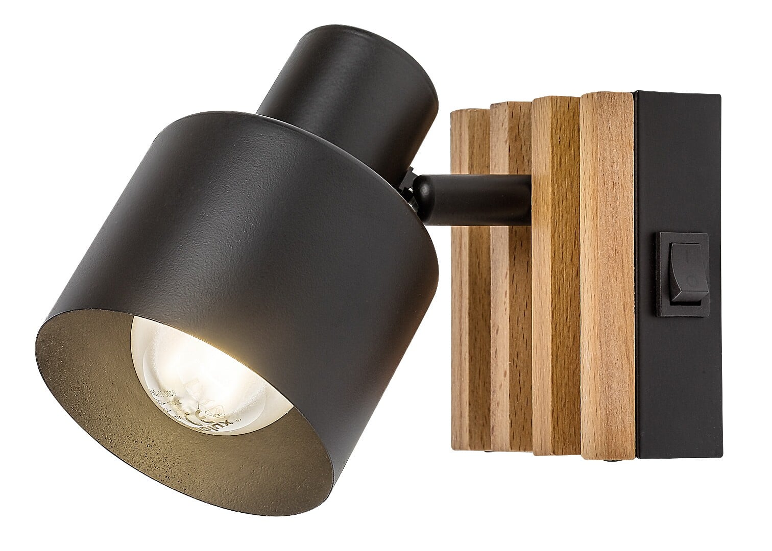 Rabalux Noxelle nástenná lampa 1x10 W čierna-drevená 73420