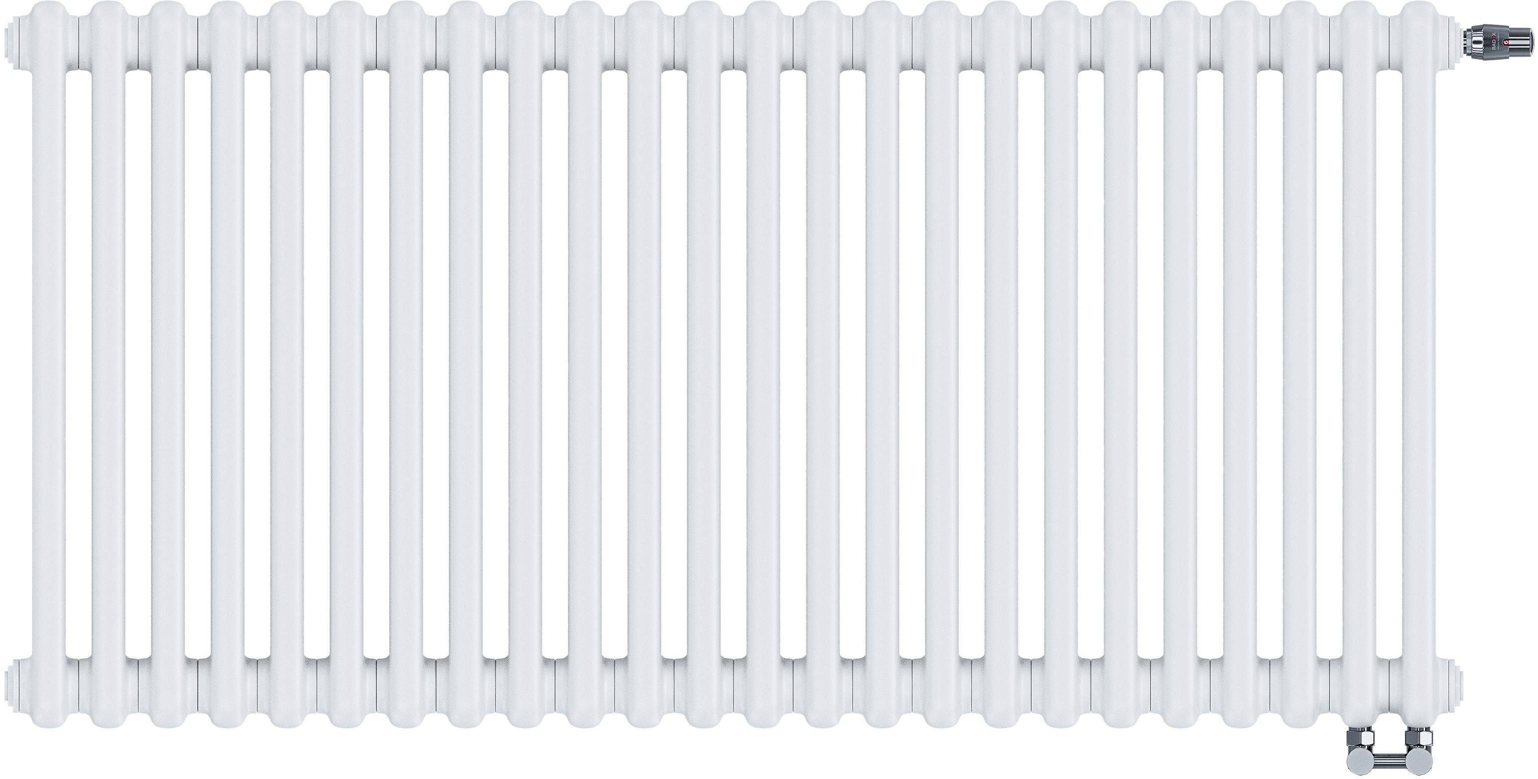 Irsap Tesi 2 ohrievač do miestnosti 56.5x108 cm podłączenie dolné biela IRS-TES-2056-24-B-25