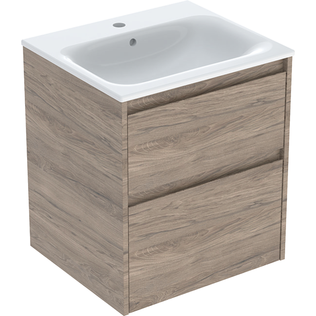 Geberit Selnova Square umývadlo so skrinkou 55 cm orech 504.137.JR.1