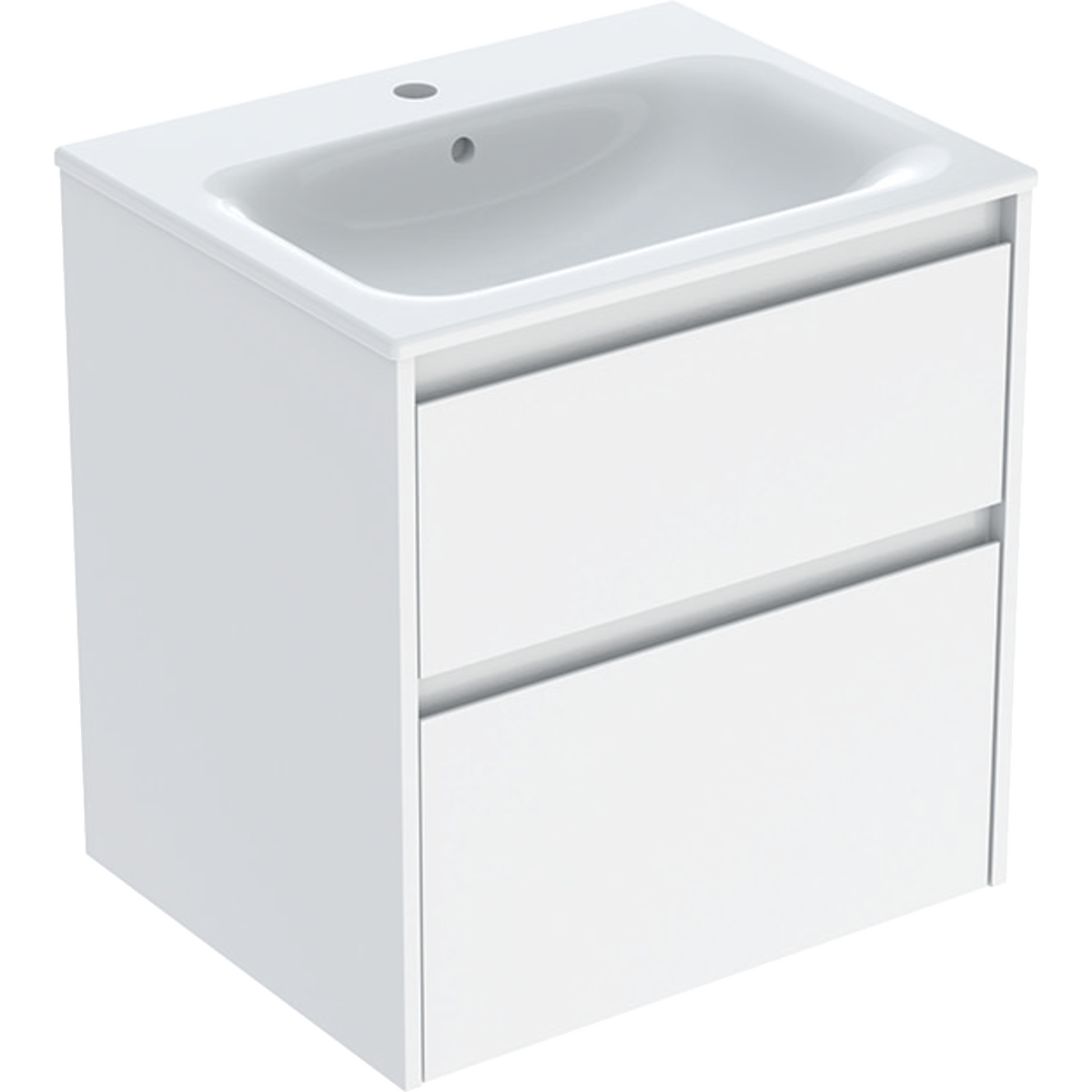 Geberit Selnova Square umývadlo so skrinkou 60 cm biela 504.138.01.1
