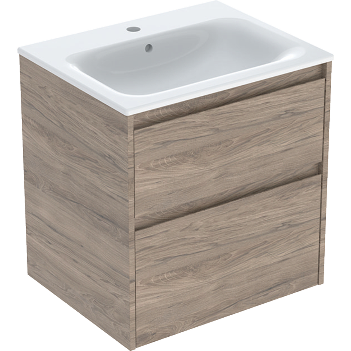 Geberit Selnova Square umývadlo so skrinkou 60 cm orech 504.138.JR.1