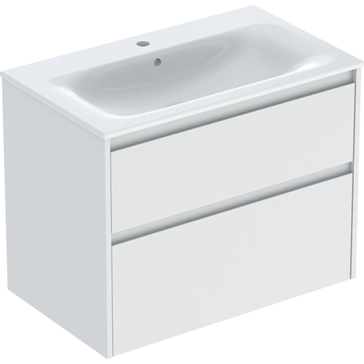 Geberit Selnova Square umývadlo so skrinkou 80 cm biela 504.139.00.1