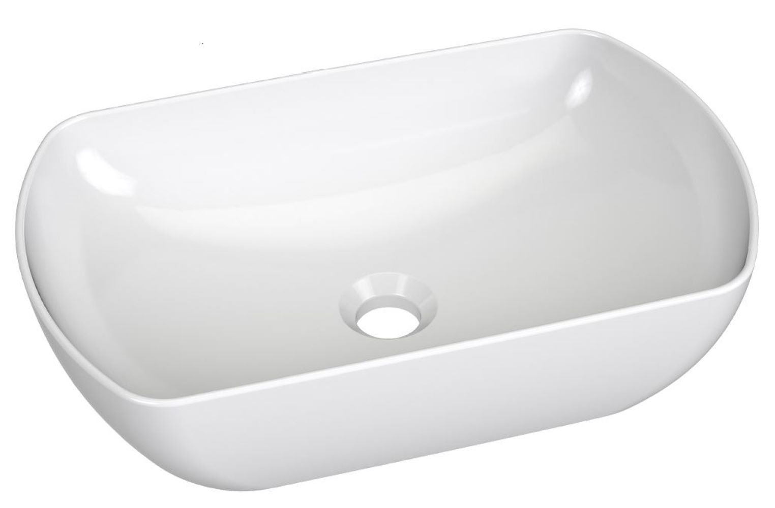Ravak Uni umývadlo 50x31 cm oválny pultové umývadlo biela XJX01150004