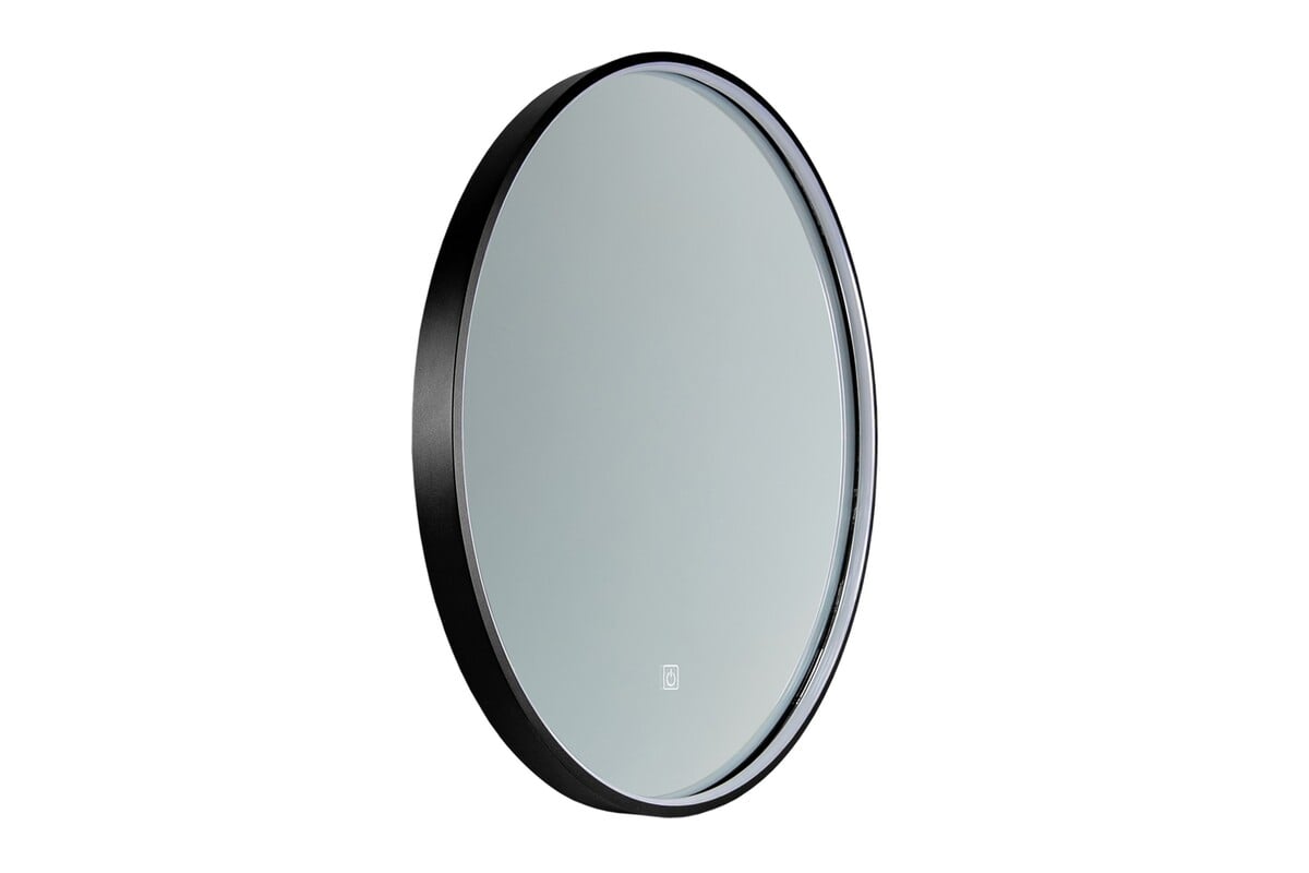 Comad Sirius zrkadlo 60x80 cm oválne s osvetlením čierna SIRIUS LU LED 80