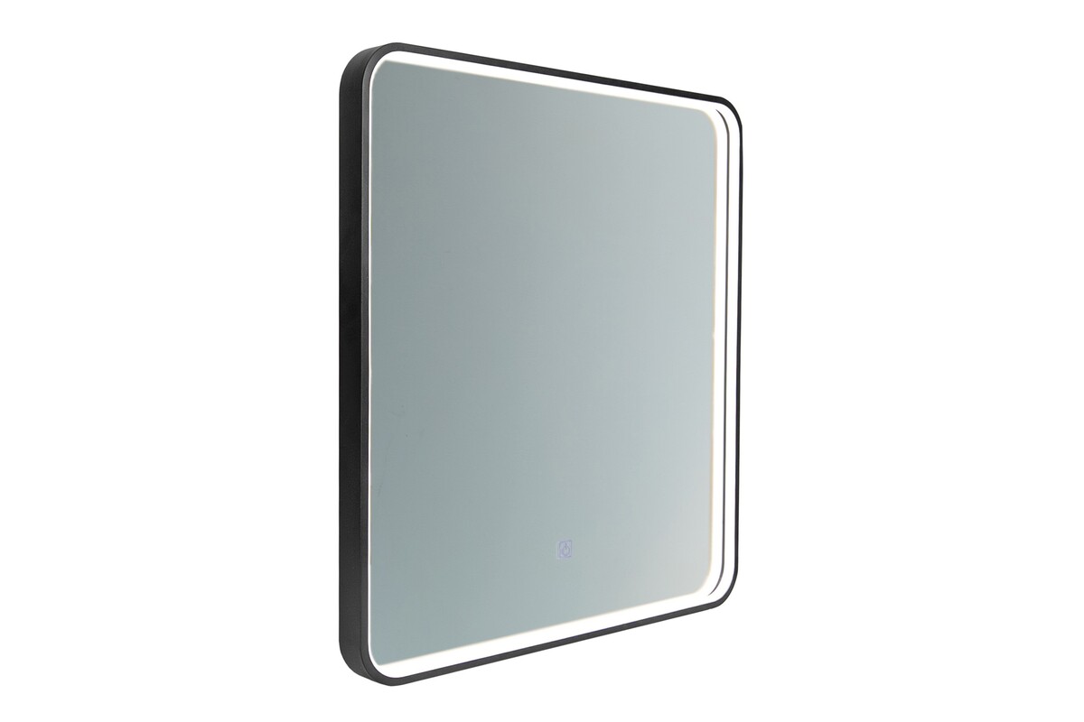 Comad Vega zrkadlo 60x65 cm odĺžnikový s osvetlením čierna VEGA LU LED 60