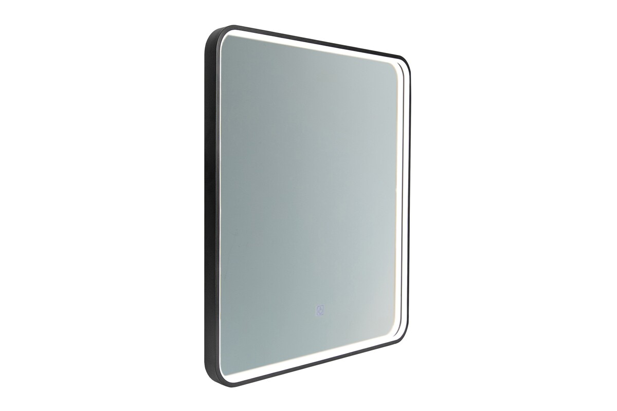 Comad Vega zrkadlo 65x80 cm odĺžnikový s osvetlením čierna VEGA LU LED 65