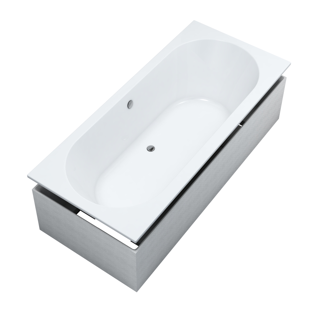 Schedline Celicia White Mat SET vaňa s nosičom 180x80 cm biela 3WST.CS1P-18080/B/MG