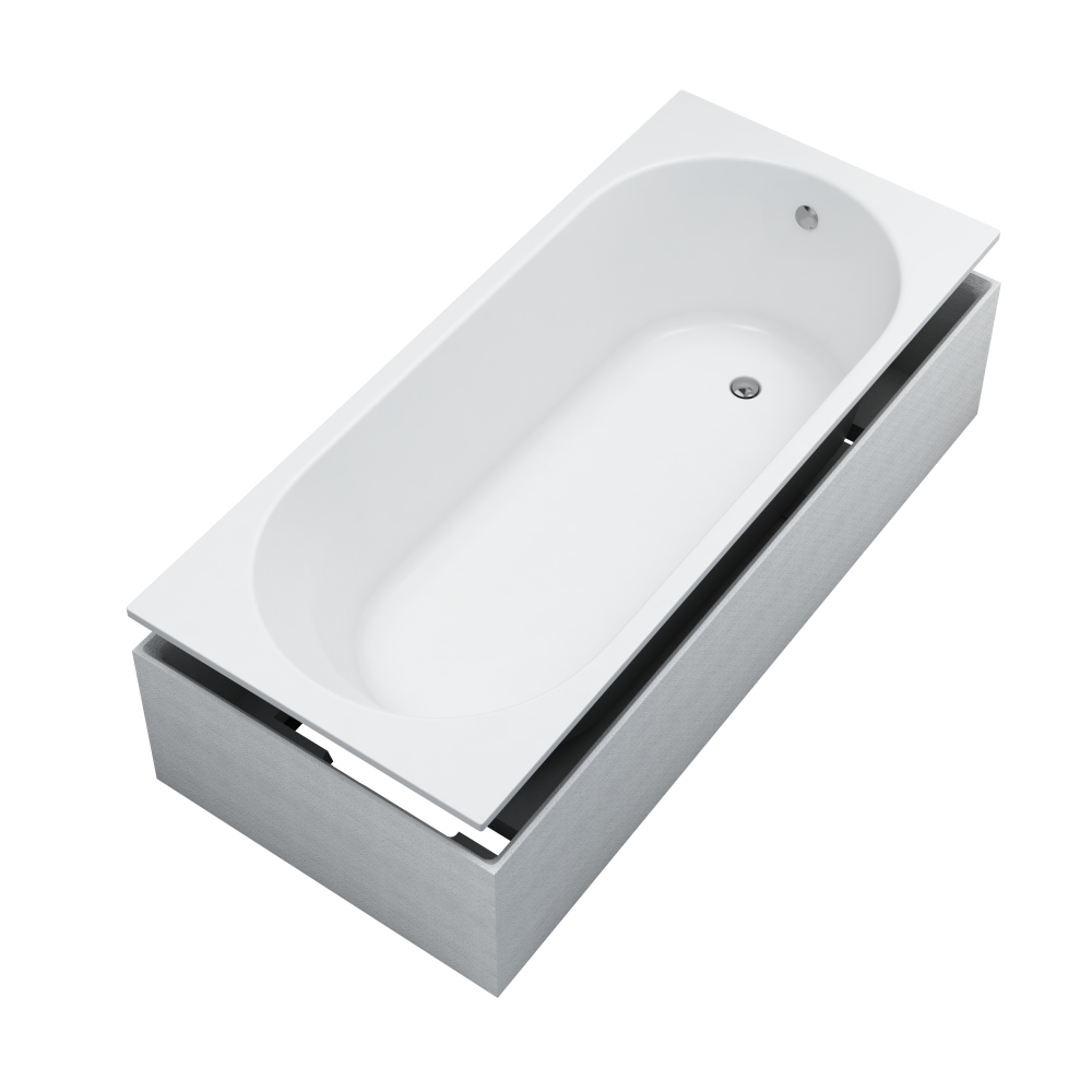 Schedline Solia White Mat vaňa s nosičom 160x70 cm biela 3WST.SS1P-16070/B/MG