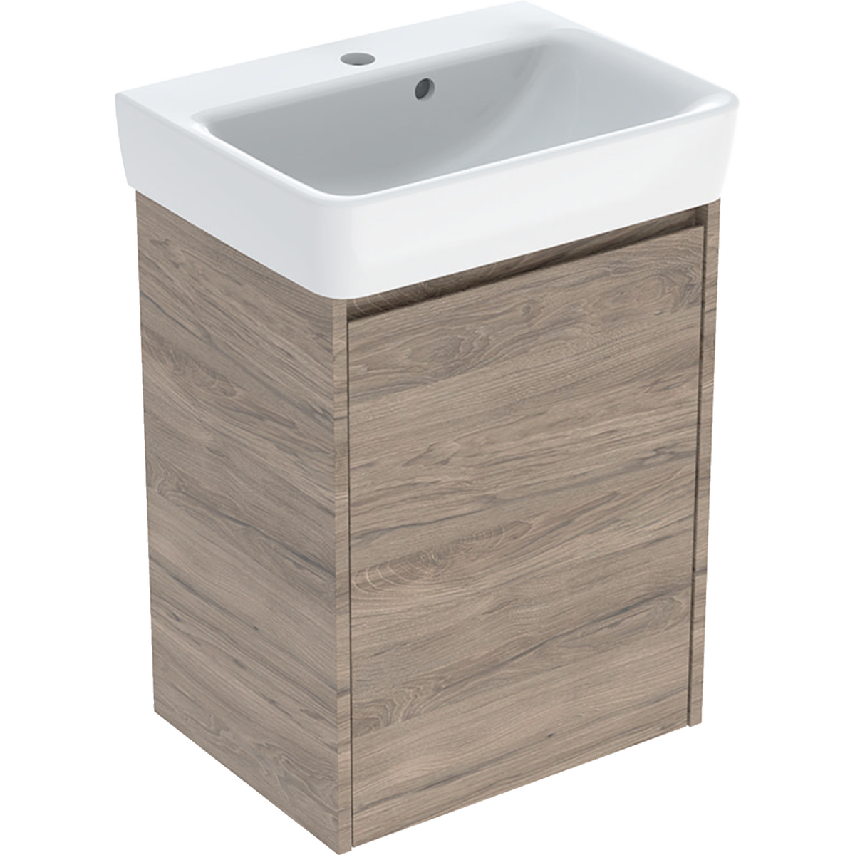 Geberit Selnova Square umývadlo so skrinkou 50 cm orech 504.130.JR.1