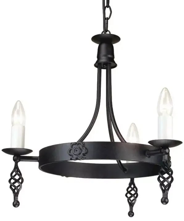 Elstead Lighting Belfry závesné svietidlo 3x60 W čierna BY3-BLACK