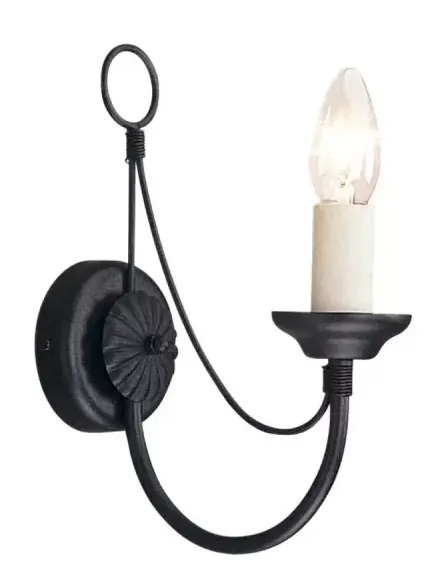 Elstead Lighting Carisbrooke nástenná lampa 1x60 W čierna CB1-BLACK