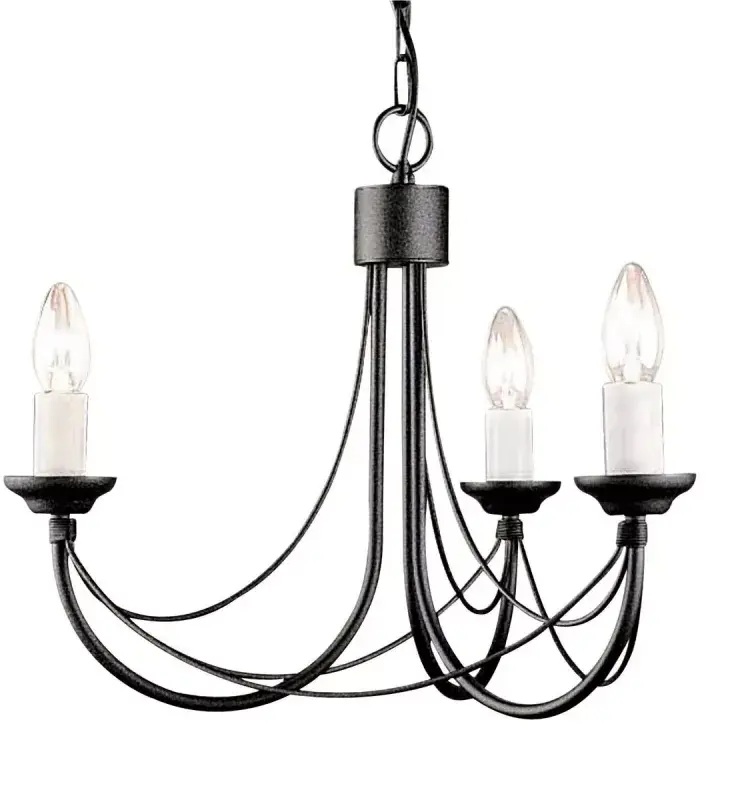 Elstead Lighting Carisbrooke závesné svietidlo 3x60 W čierna CB3-BLACK