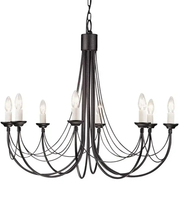 Elstead Lighting Carisbrooke závesné svietidlo x60 W čierna CB8-BLACK
