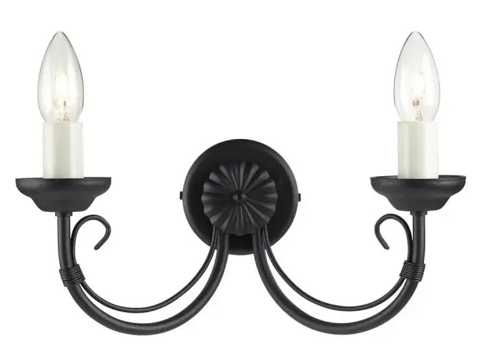 Elstead Lighting Chartwell nástenná lampa 2x60 W čierna CH2-BLACK