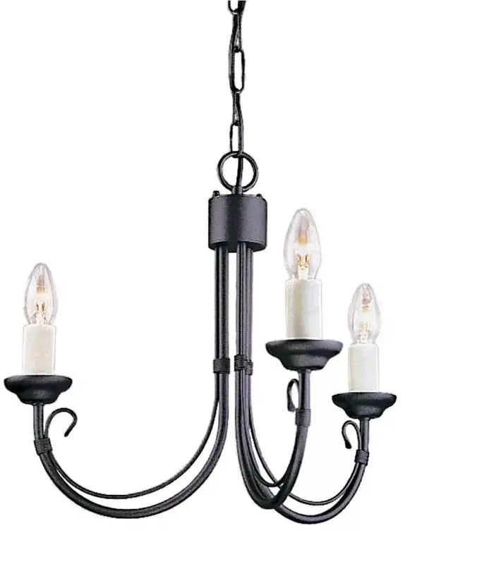 Elstead Lighting Chartwell závesné svietidlo 3x60 W čierna CH3-BLACK