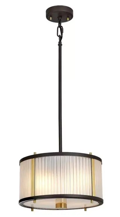 Elstead Lighting Corona závesné svietidlo 2x60 W mosadzná-hnedá DL-CORONA-2P-BAB
