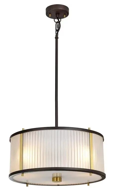 Elstead Lighting Corona závesné svietidlo 3x60 W mosadzná-hnedá DL-CORONA-3P-BAB