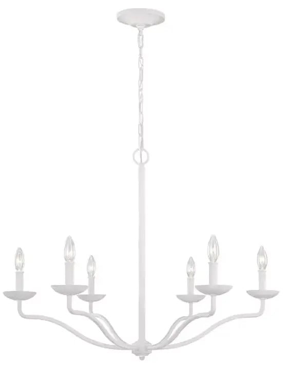 Elstead Lighting Annie závesné svietidlo 6x40 W biela FE-ANNIE6-PSW