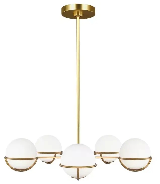 Elstead Lighting Apollo závesné svietidlo 5x3 W mosadzná FE-APOLLO5-BB