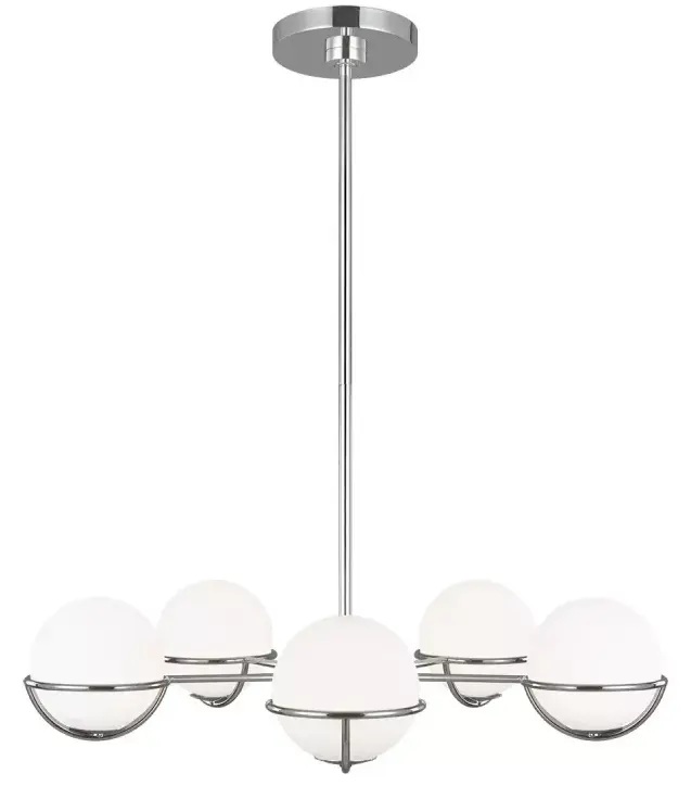 Elstead Lighting Apollo závesné svietidlo 5x3 W niklová FE-APOLLO5-PN