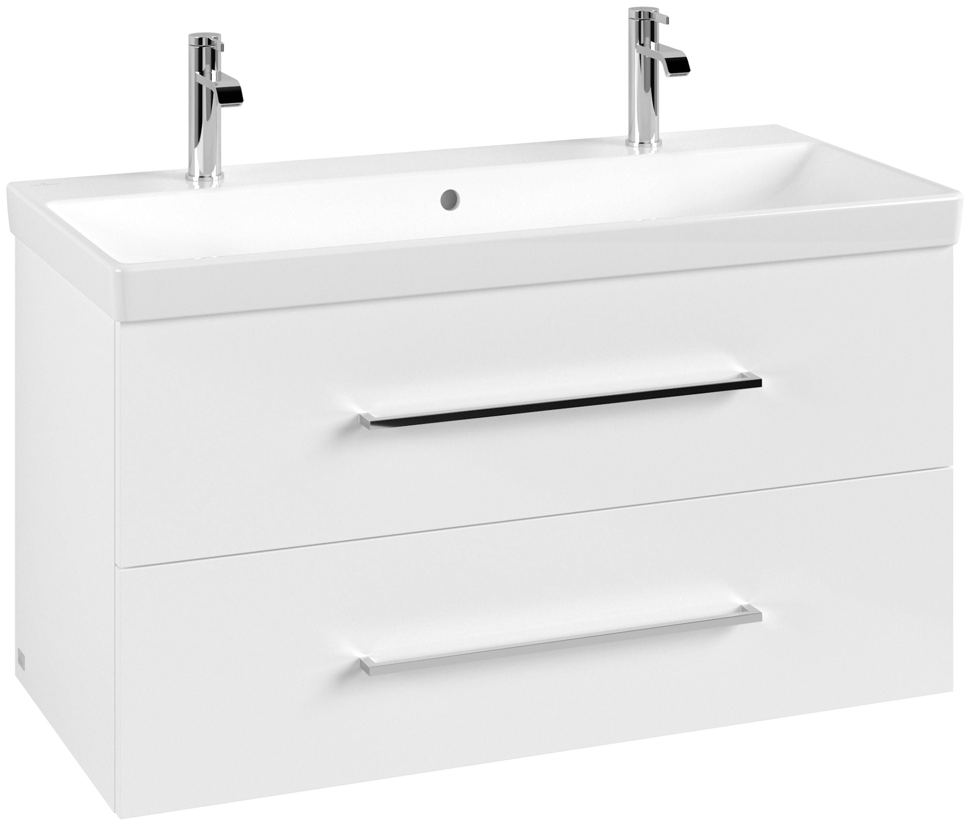 Villeroy & Boch Avento skrinka 98x45.2x51.4 cm závesná kúpeľňová skrinka pod umývadlo biela A89200VE