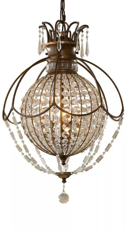 Elstead Lighting Bellini závesné svietidlo 3x60 W hnedá FE-BELLINI3