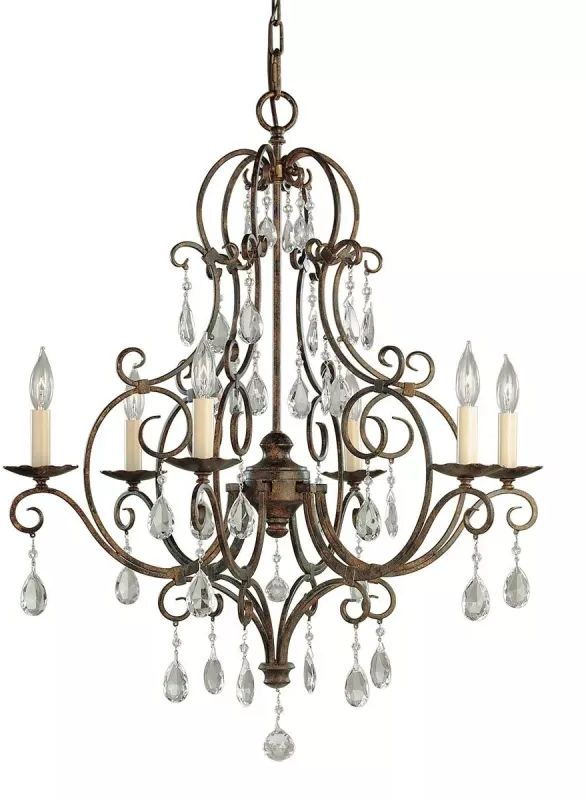 Elstead Lighting Chateau závesné svietidlo 6x60 W hnedá FE-CHATEAU6