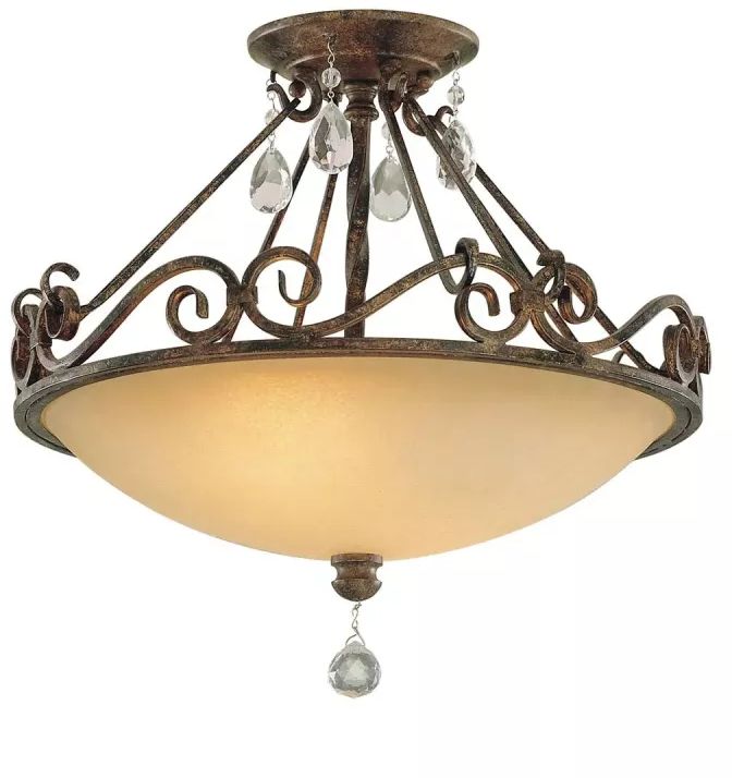 Elstead Lighting Chateau stropné svietidlo 2x60 W hnedá FE-CHATEAU-SF