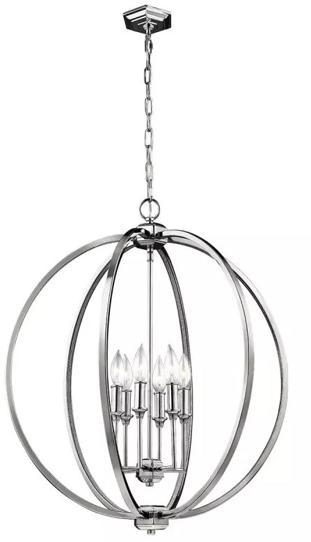 Elstead Lighting Corinne závesné svietidlo 6x60 W niklová FE-CORINNE-6P-L