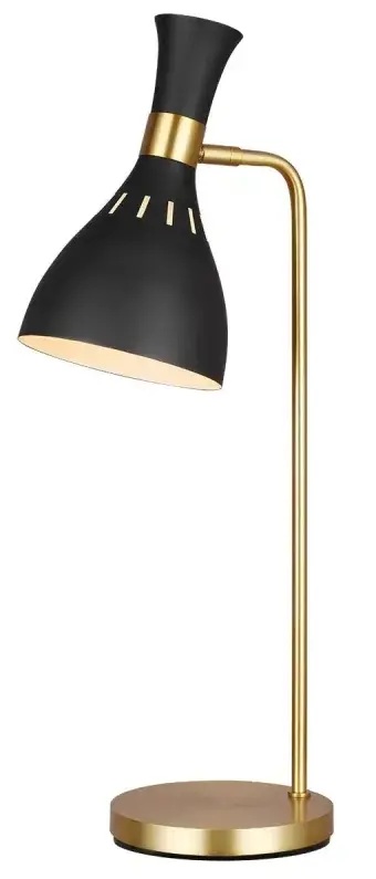 Elstead Lighting Joan stolová lampa 1x60 W čierna-mosadzná FE-JOAN-TL-MB