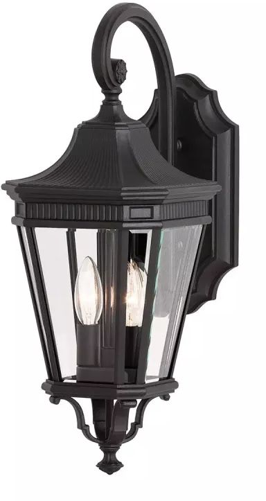 Elstead Lighting Cotswold Lane vonkajšie nástenné svietidlo 2x60 W čierna FE-COTSLN2-M-BK