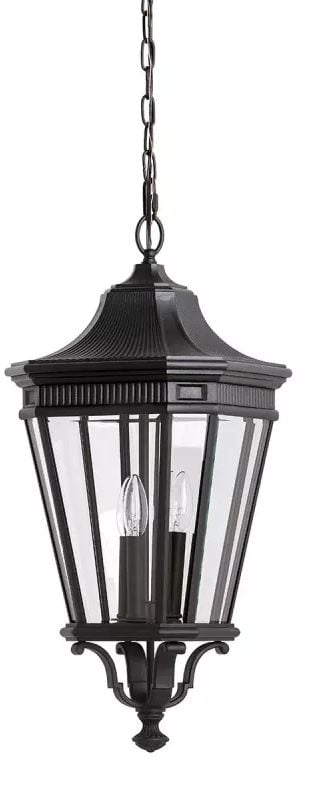 Elstead Lighting Cotswold Lane vonkajšie závesné svietidlo 3x60 W čierna FE-COTSLN8-L-BK