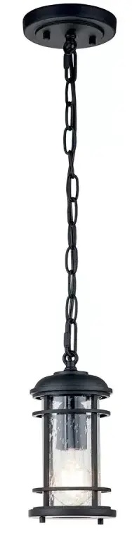 Elstead Lighting Lighthouse závesné svietidlo 1x60 W čierna FE-LIGHTHOUSE8-S-BLK
