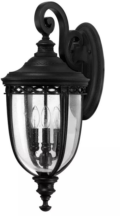 Elstead Lighting English Bridle vonkajšie nástenné svietidlo 3x60 W čierna FE-EB2-L-BLK