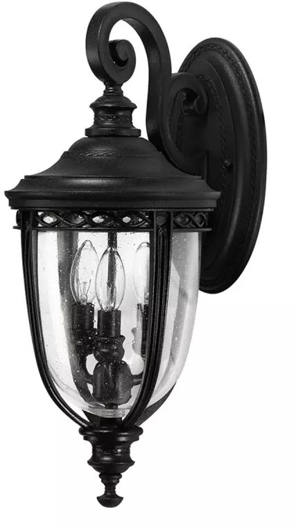 Elstead Lighting English Bridle vonkajšie nástenné svietidlo 3x60 W čierna FE-EB2-M-BLK