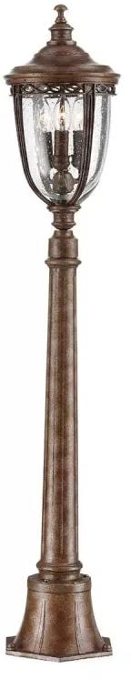 Elstead Lighting English Bridle vonkajšia stojaca lampa 3x60 W hnedá FE-EB4-M-BRB